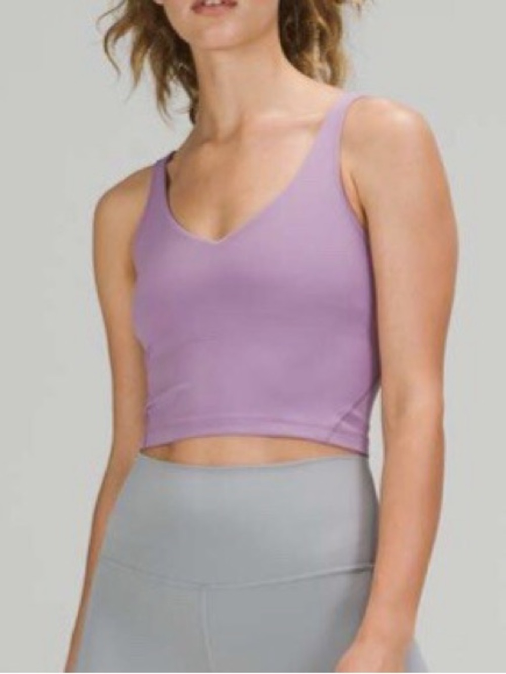 Lilac V-Neck Cropped Bralette Tank - Women Intimates